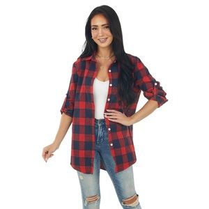 Long-Sleeve Flannel Shirt